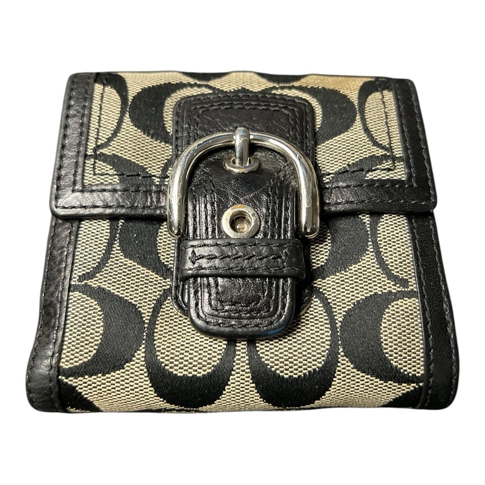 Coach Black and Gold Women's Wallet - Picture 3 of 8